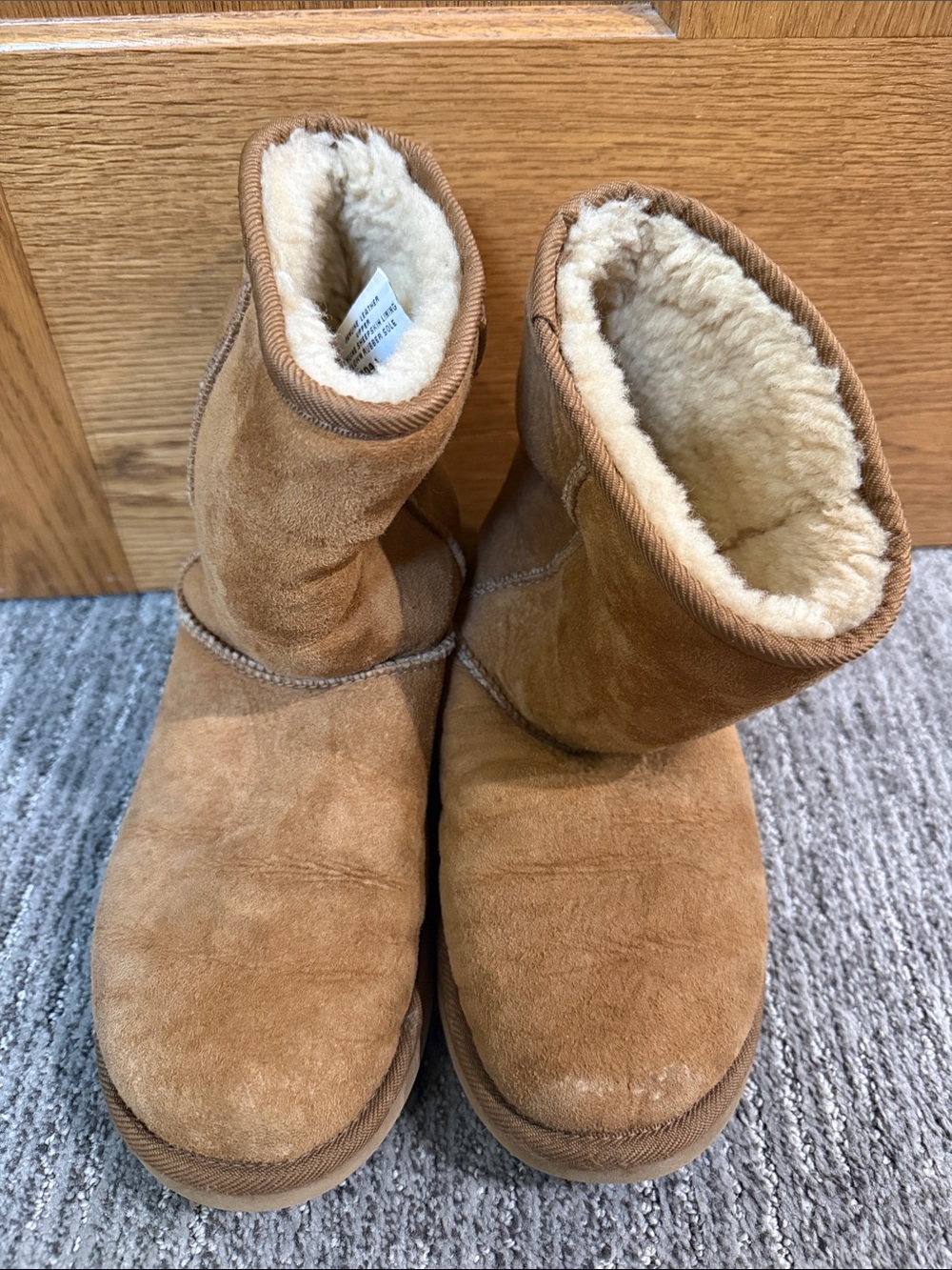 UGG Chestnut Suede Shearling-Lined Boots